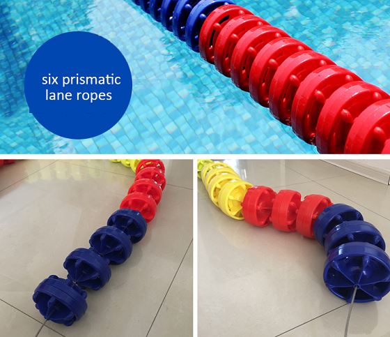 six prismatic lane ropes